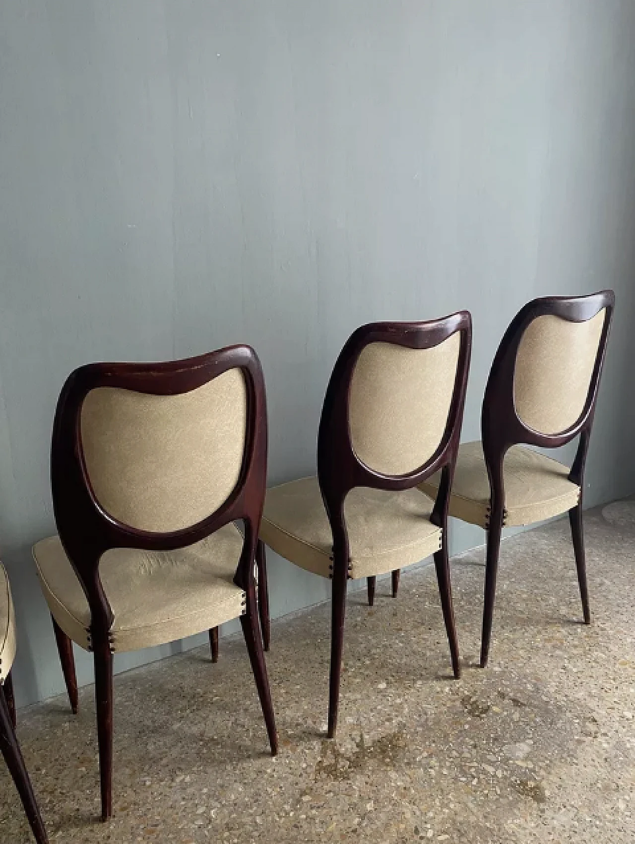 6 Dining chairs by F.lli Rigamonti, 1950s 5