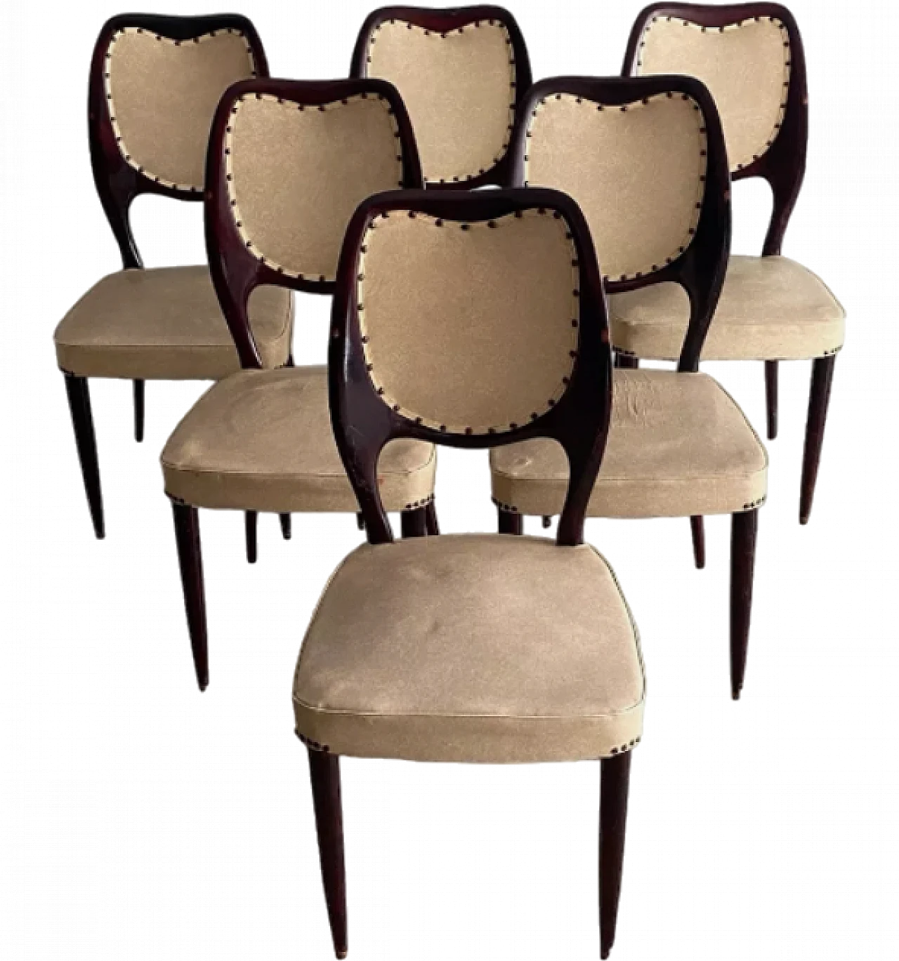 6 Dining chairs by F.lli Rigamonti, 1950s 9