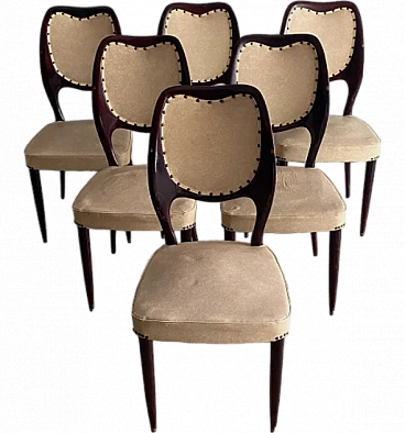 6 Dining chairs by F.lli Rigamonti, 1950s