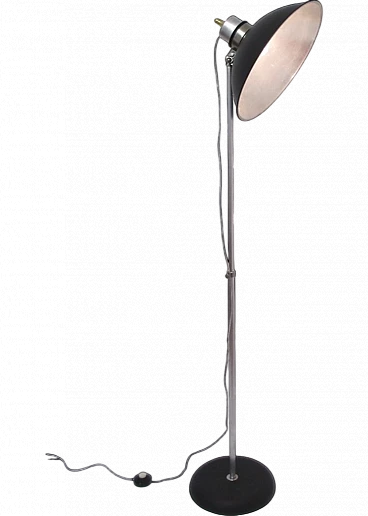 Aluminium telescopic design floor lamp, 1960s