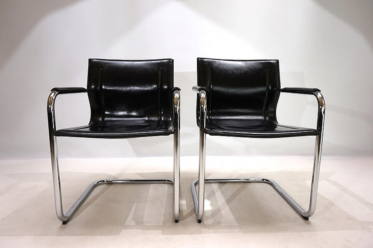 Pair of dining chairs by Matteo Grassi for Mart Stam, 1970s 2