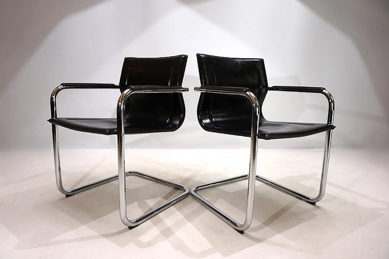 Pair of dining chairs by Matteo Grassi for Mart Stam, 1970s 3