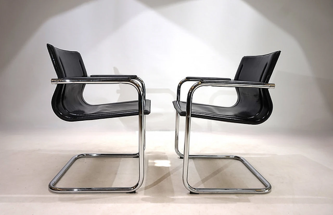 Pair of dining chairs by Matteo Grassi for Mart Stam, 1970s 11