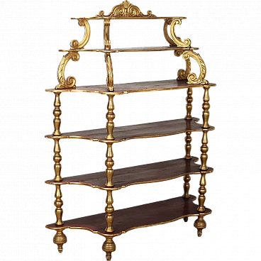 Antique Étagère Carved Wood Italy XIX Century