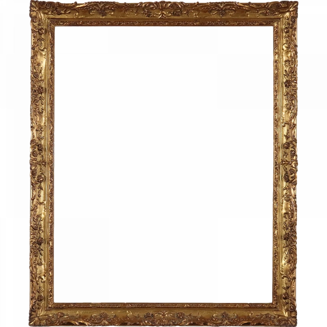 Antique Frame Rococo Style Gilded Wood Italy XX Century 11