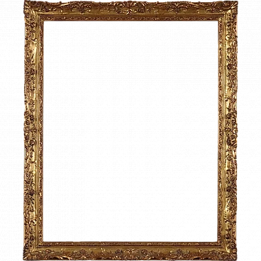 Antique Frame Rococo Style Gilded Wood Italy XX Century