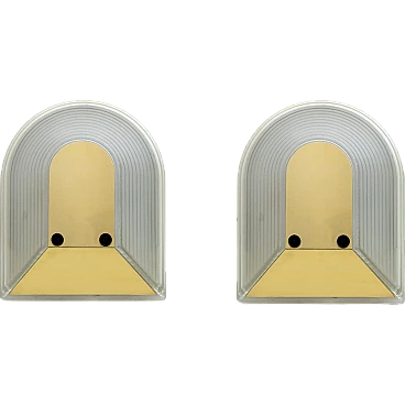 Pair of ‘Tesi’ wall lights by Roberto Fiorato for Prisma, 1980s