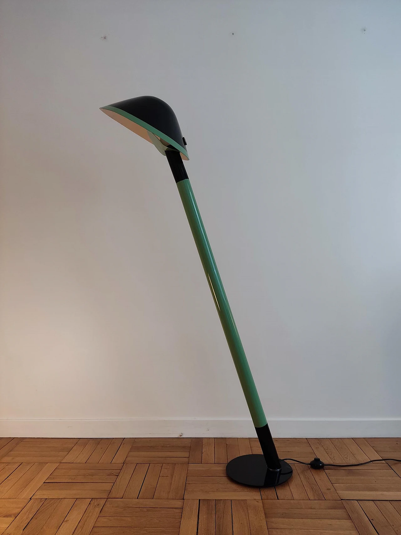 Vinyl lacquered floor lamp, 1970s 1