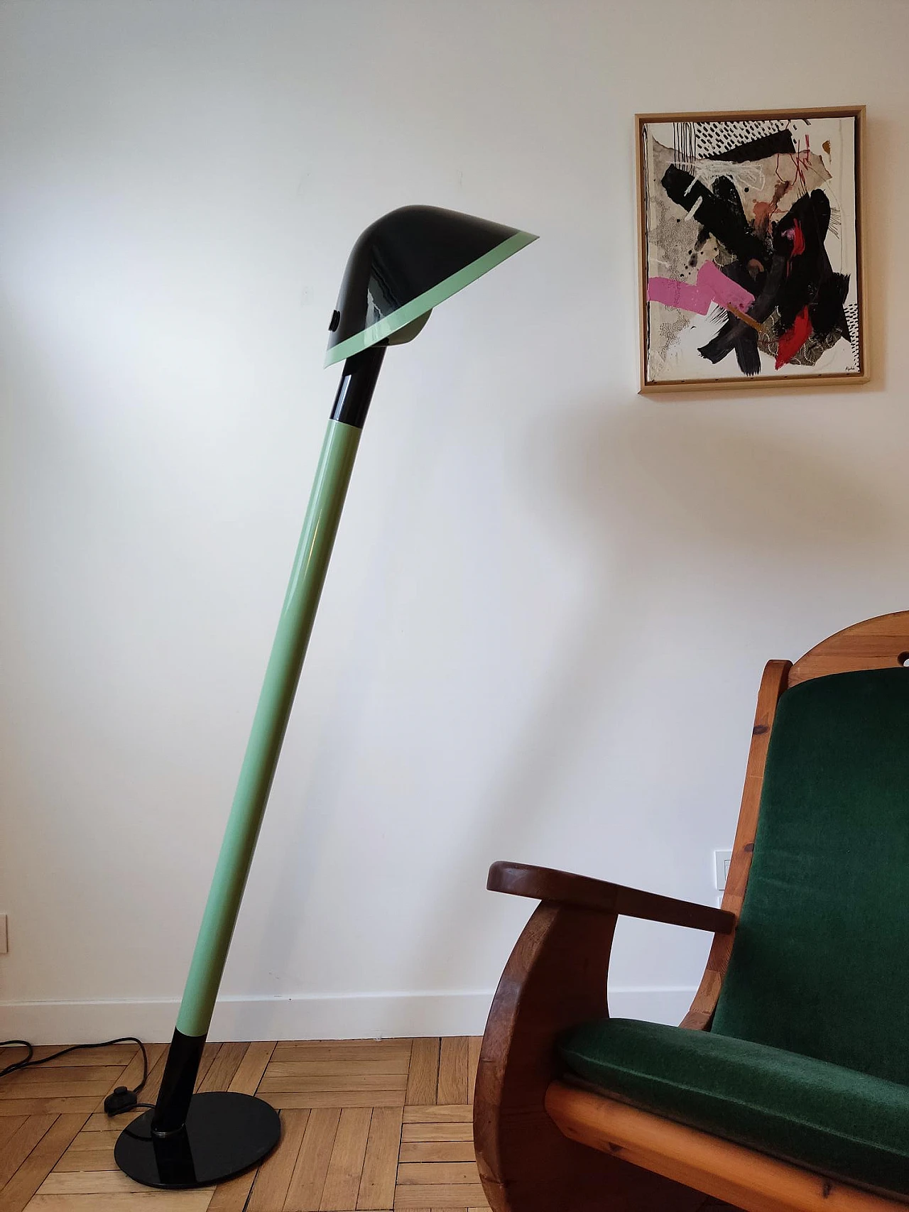 Vinyl lacquered floor lamp, 1970s 6