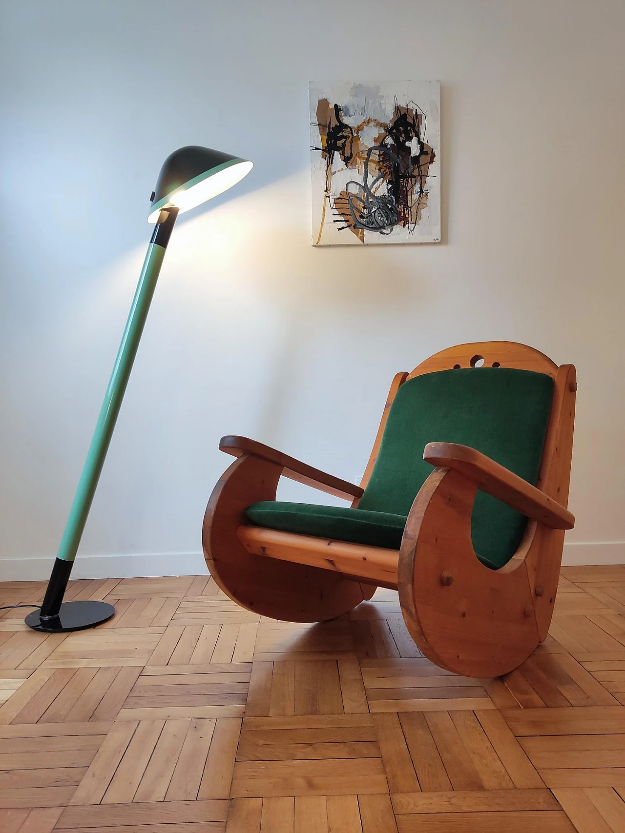 Vinyl lacquered floor lamp, 1970s 11