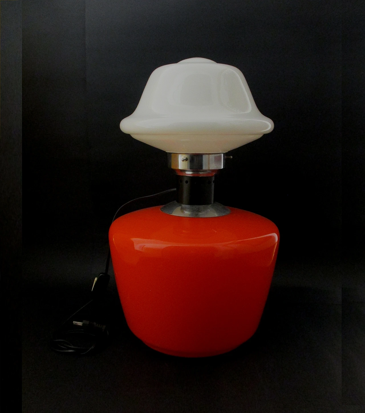 Lampada da tavolo attr. a Carlo Nason in vetro rosso, anni '70 4