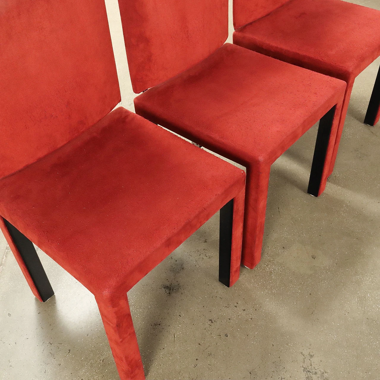 6 Arcalla chairs in alcantara by Paolo Piva for B&B Italia, 1980s 4