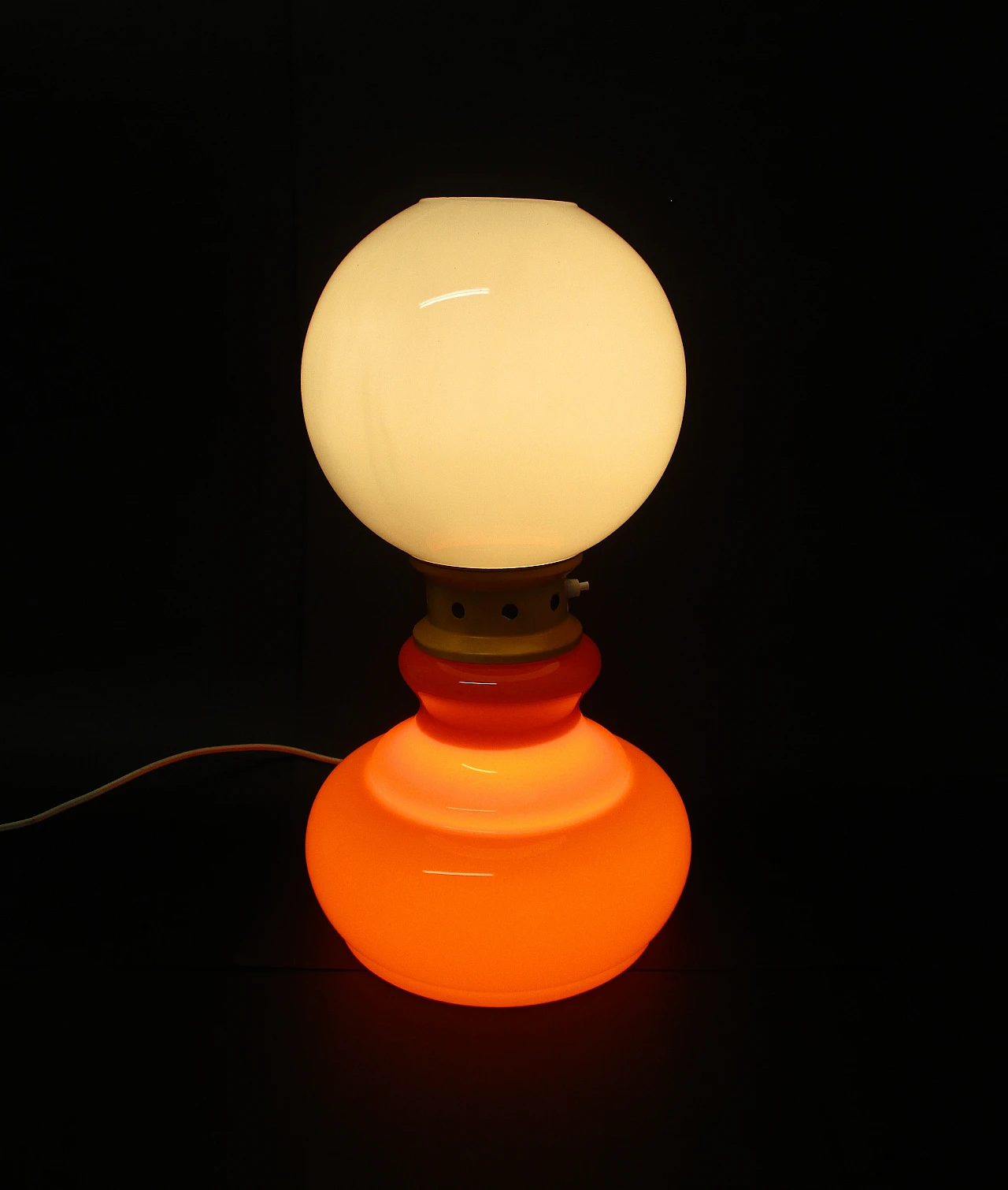 Lampada da tavolo e da terra Carlo Nason in vetro, arancione, anni '70 5