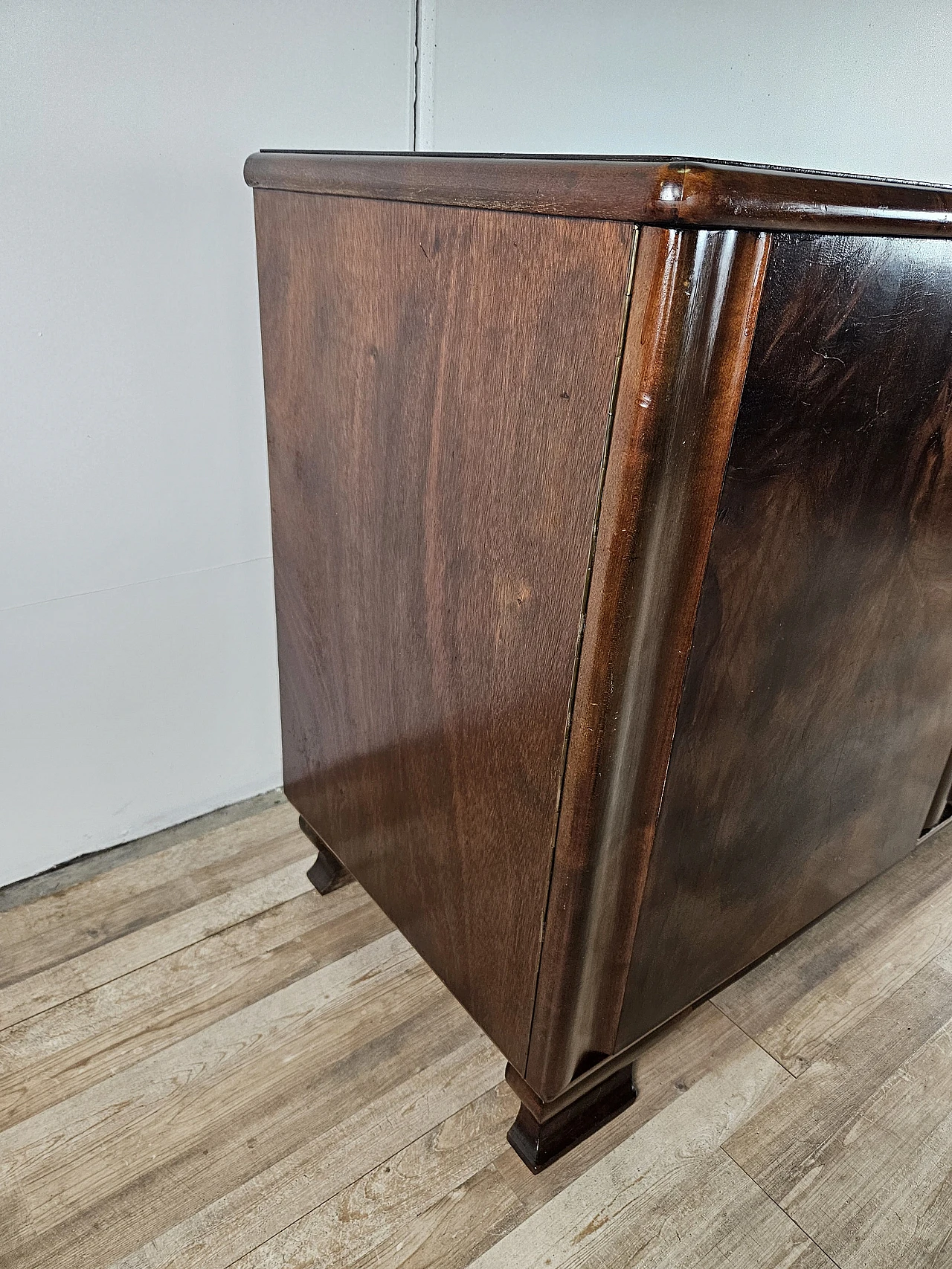 Art Deco sideboard in walnut root, 40s 3