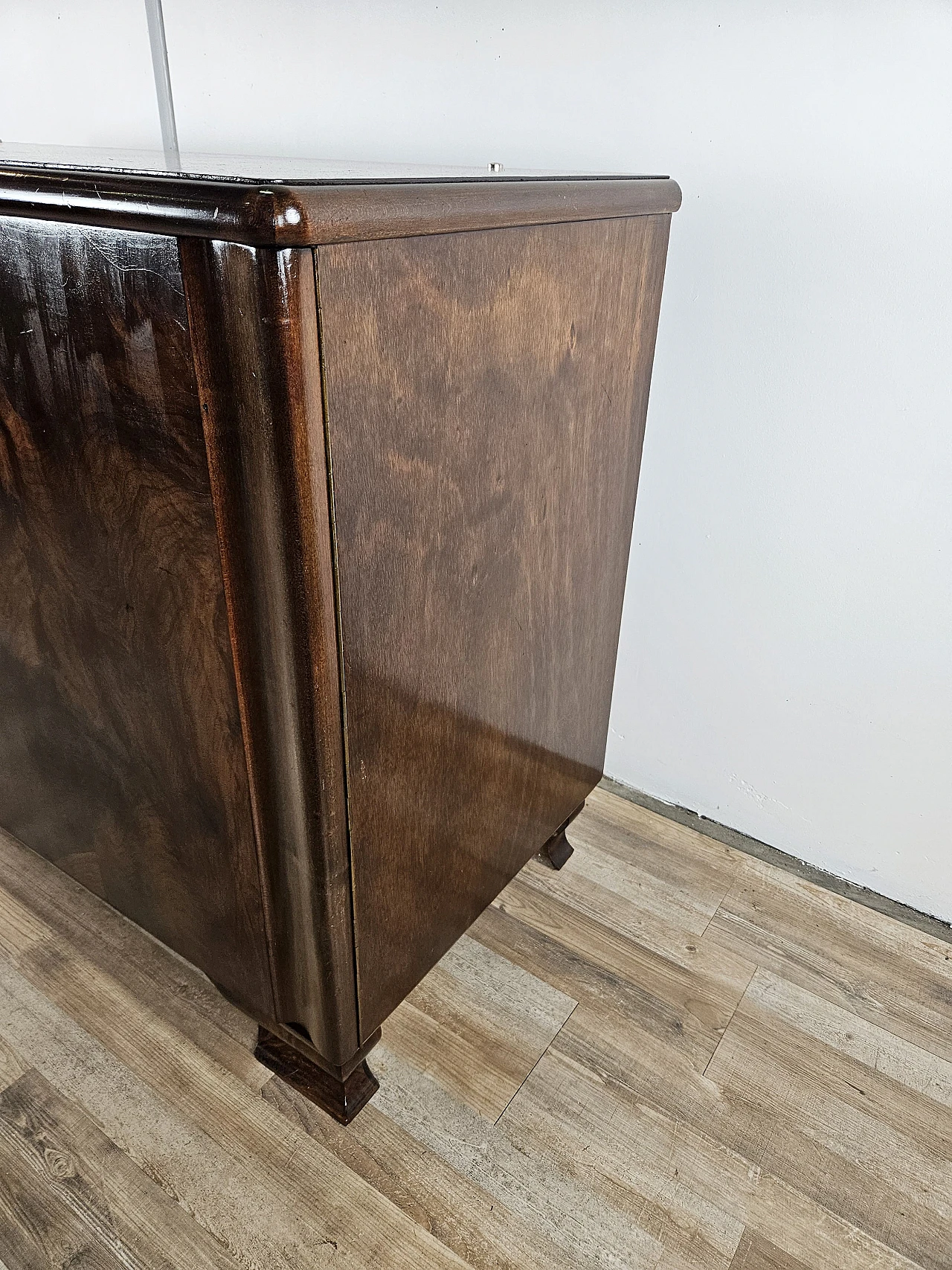 Art Deco sideboard in walnut root, 40s 4