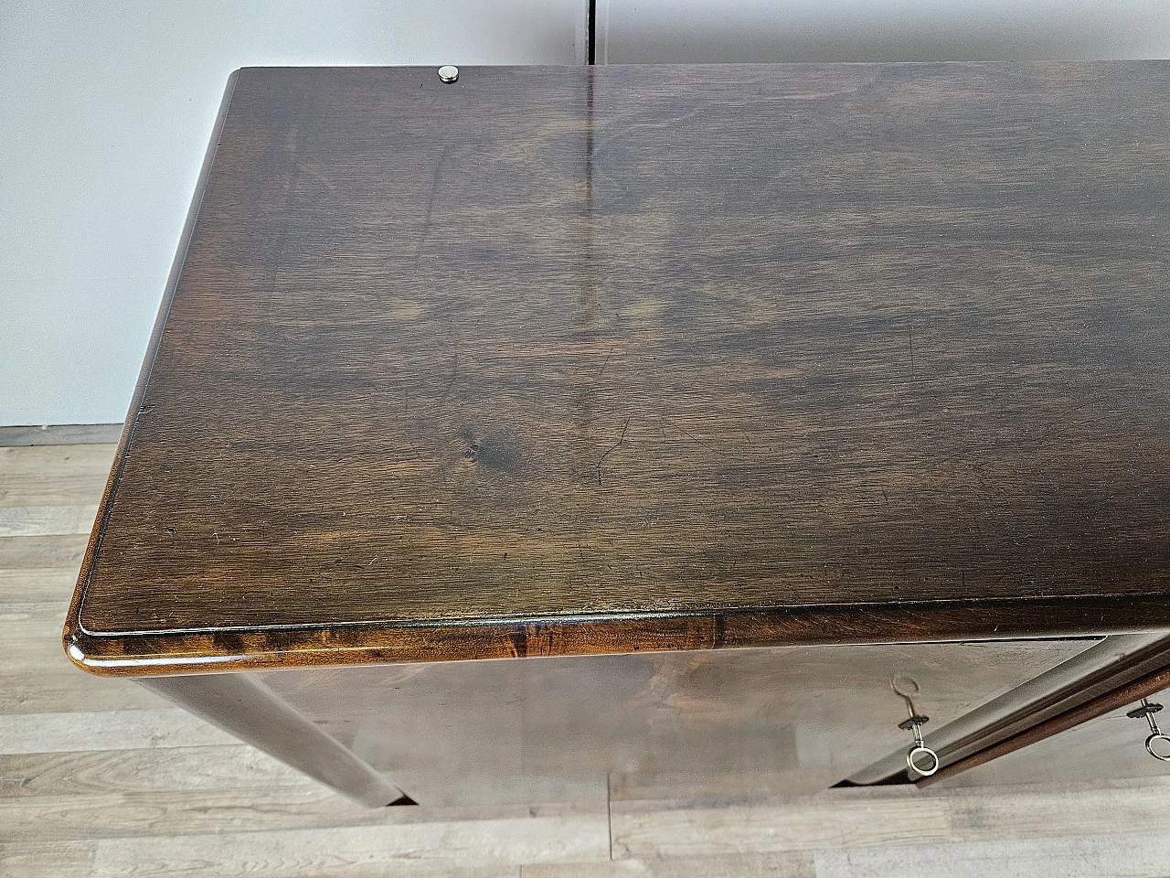 Art Deco sideboard in walnut root, 40s 5