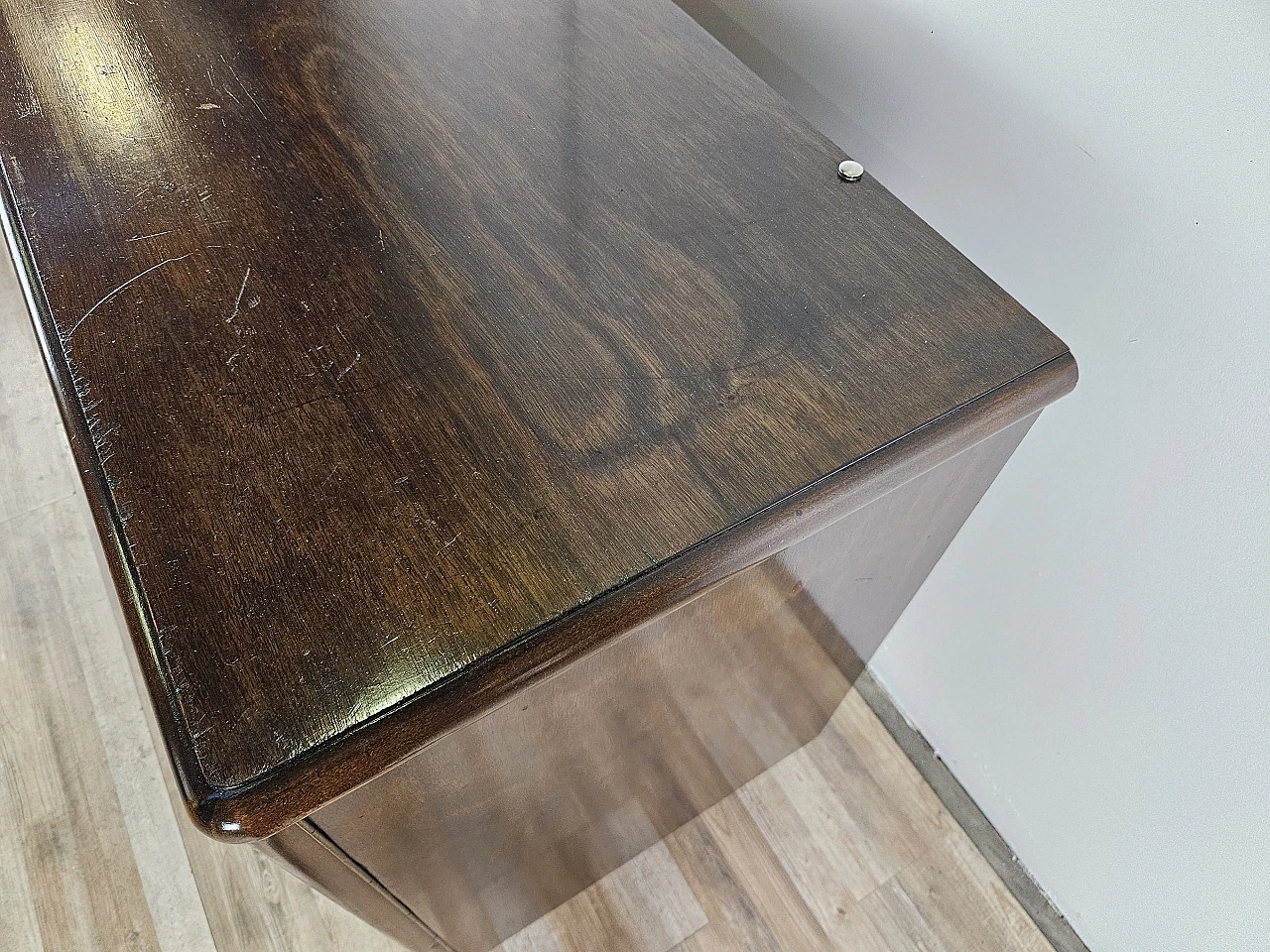 Art Deco sideboard in walnut root, 40s 8