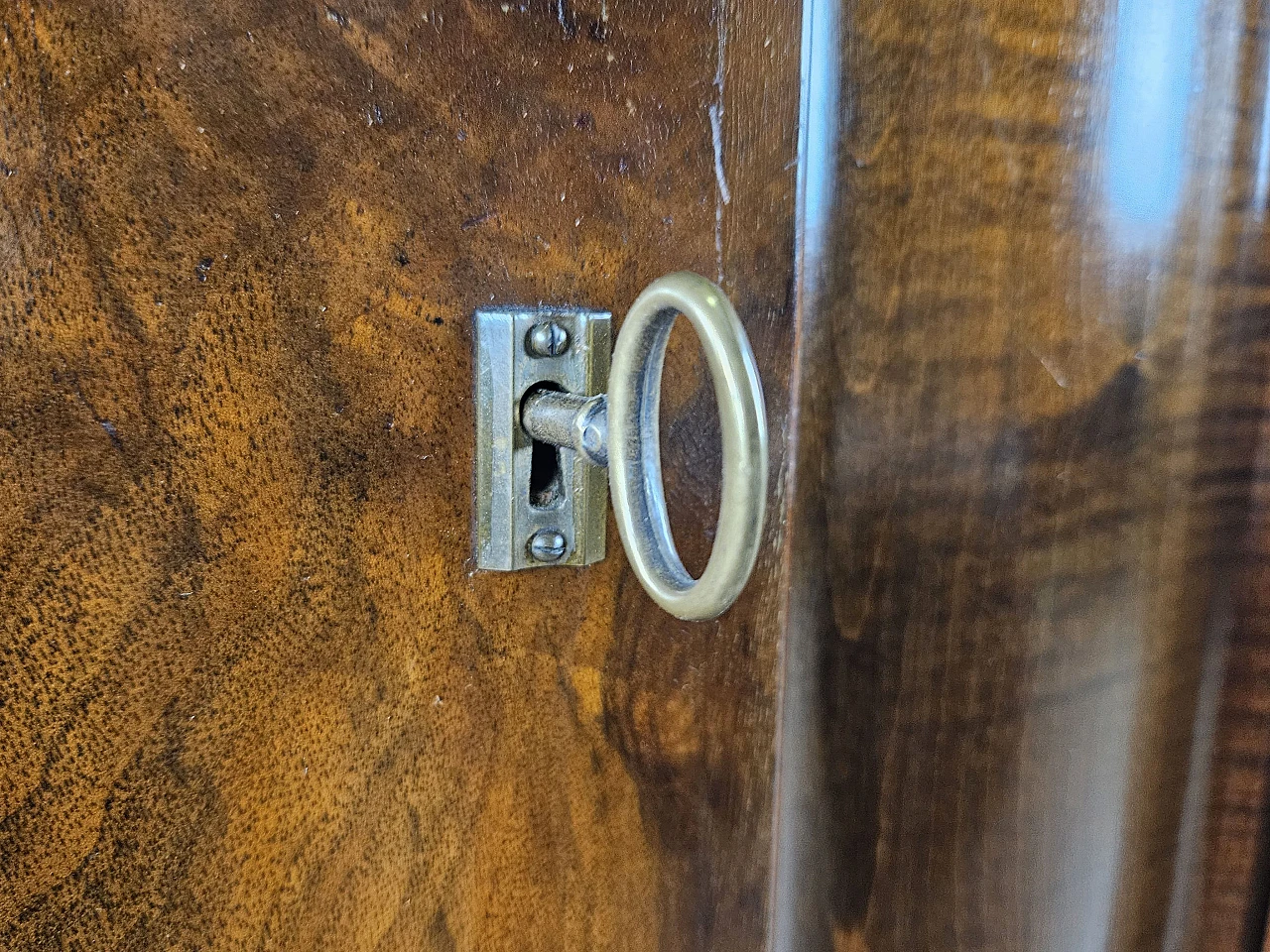 Art Deco sideboard in walnut root, 40s 13