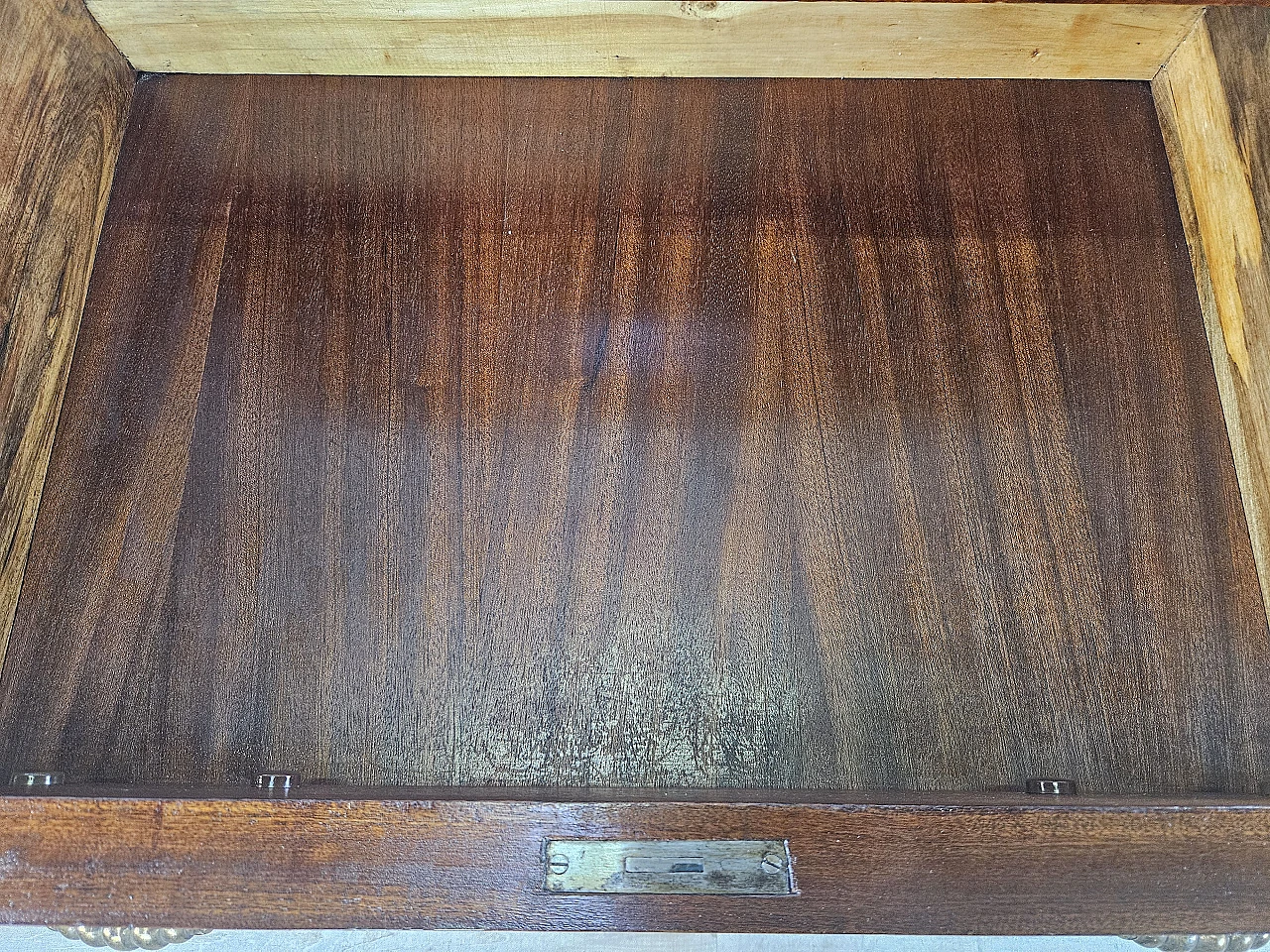 Credenza Art Decò in radica di mogano con intarsi in acero, anni '50 32