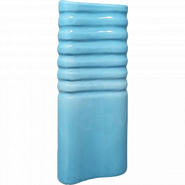 Blue moved vase in Laveno Ceramic, 1960s