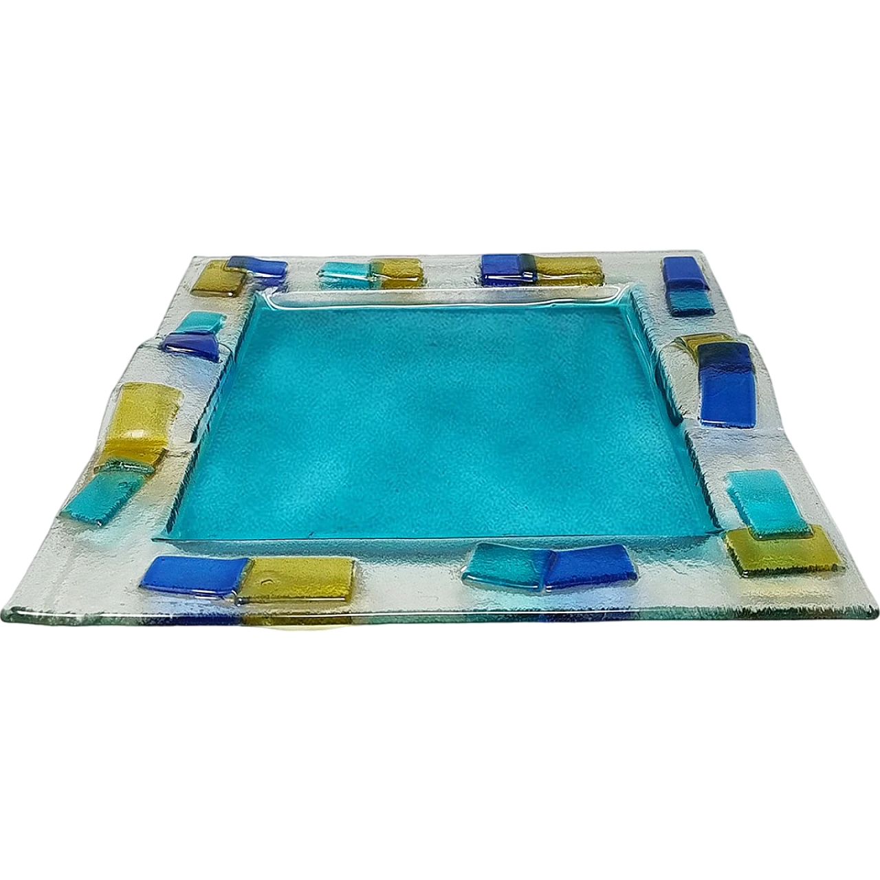 Polychrome Murano Glass Tray By Albatros, 1970s 8