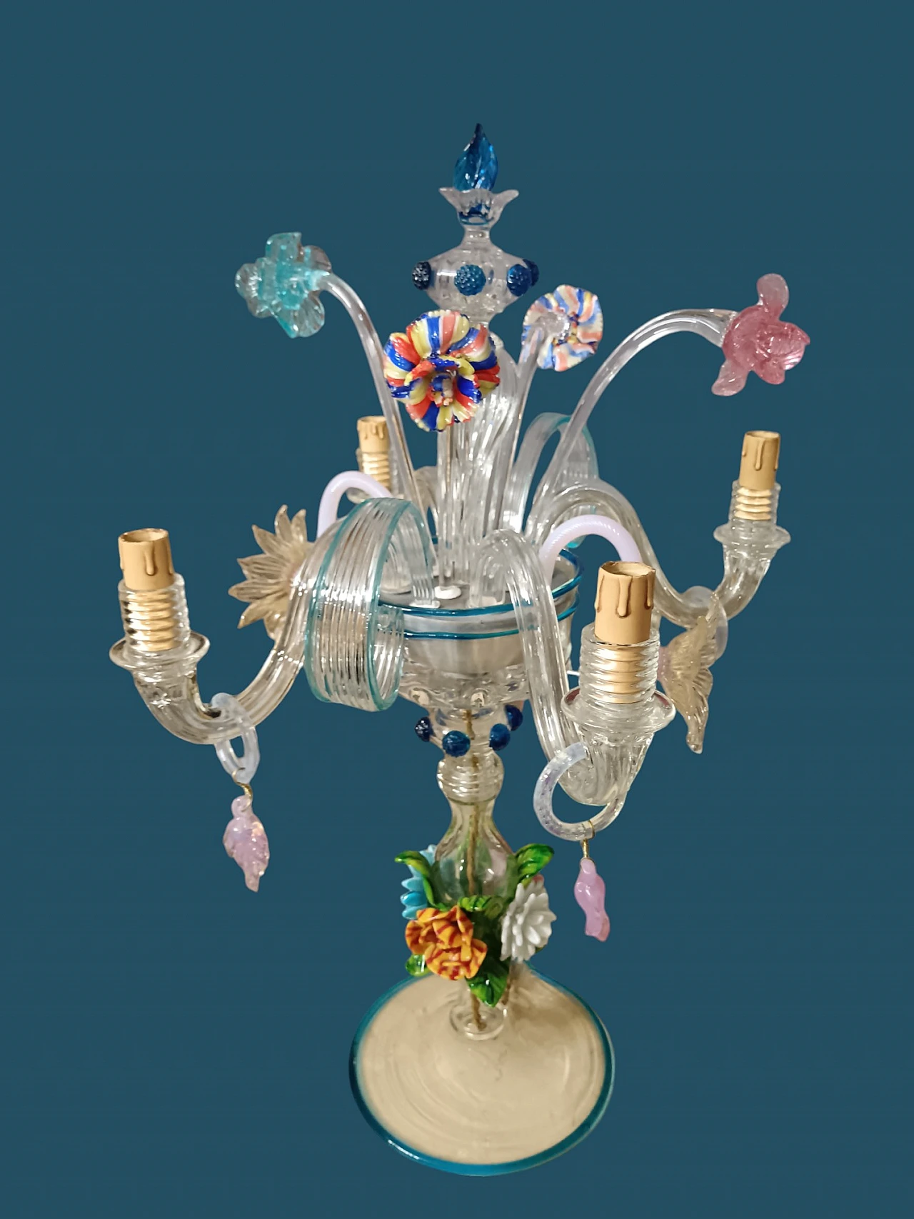 Murano glass table lamp, XX century 5