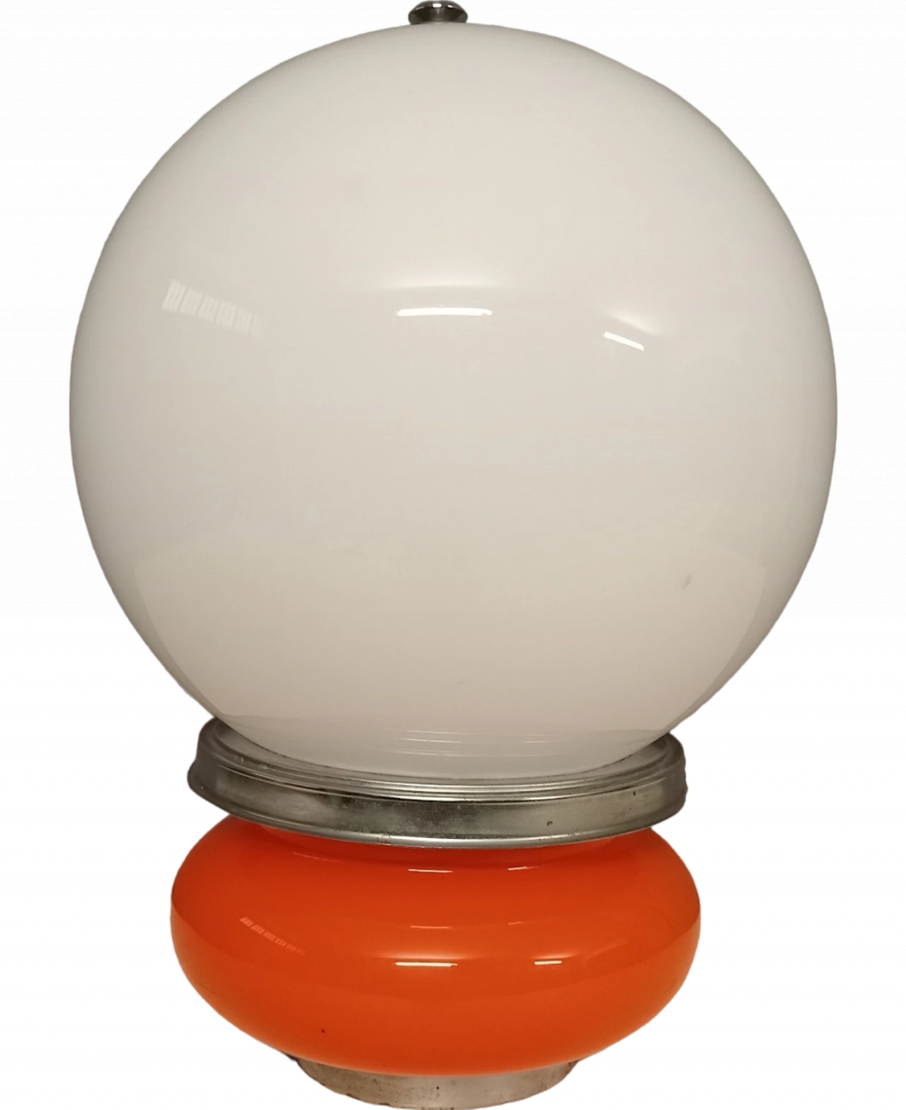 Mazzega orange table lamp, 70s 4