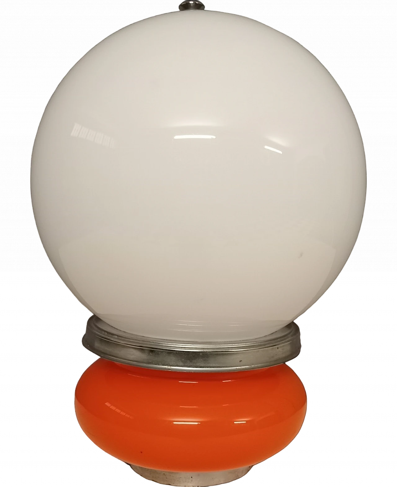 Mazzega orange table lamp, 70s 5