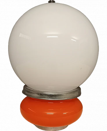 Mazzega orange table lamp, 70s