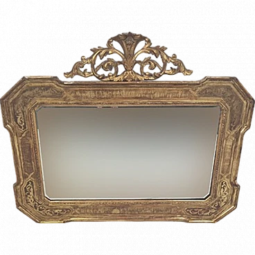 Golden mirror with cymatium, 19th century