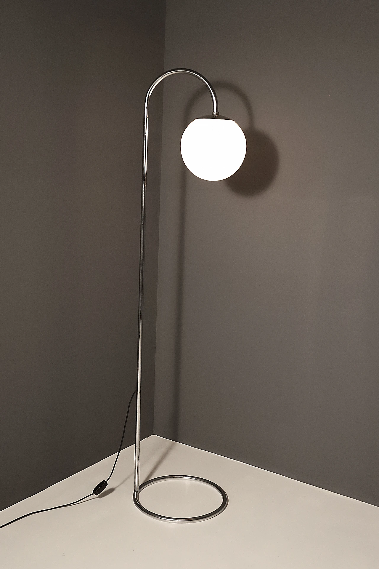 Lampada da terra cromata Bauhaus, anni '30 2