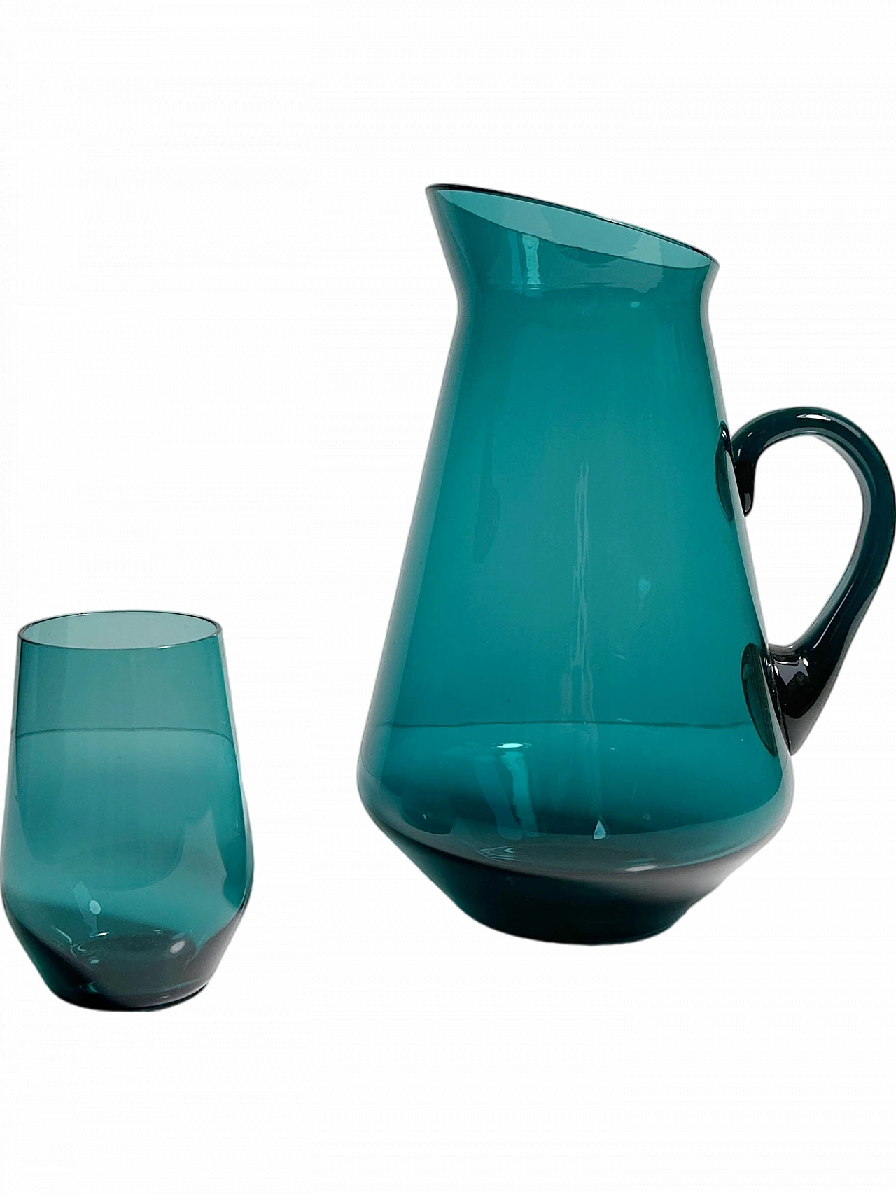 Carafe and 7 glasses by Kaj Franck for Nuutajärvi Finland, 60s 9