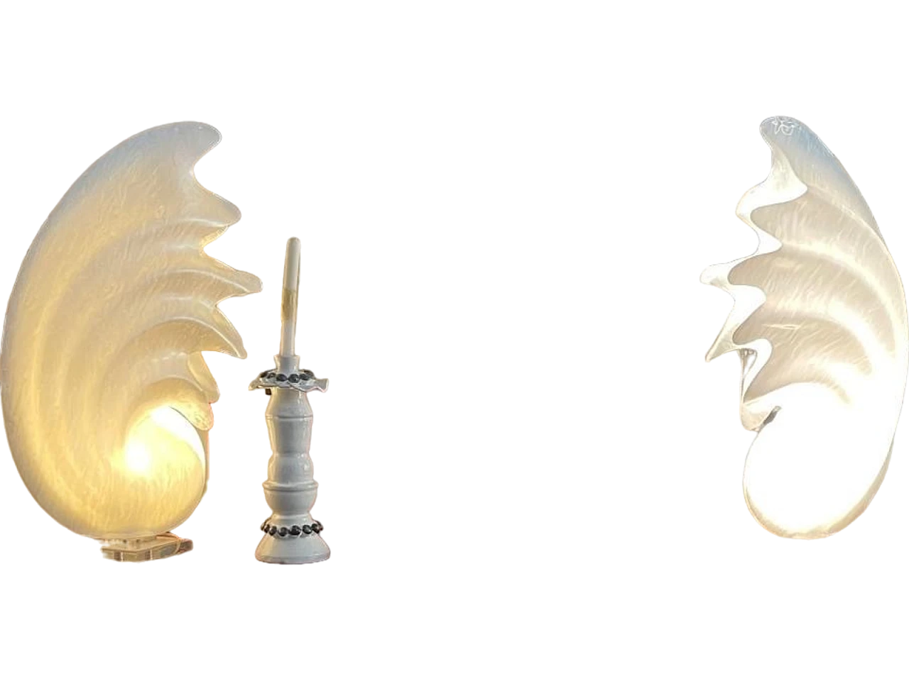 Pair of shell lamps by Roger Rougier, 1970 5