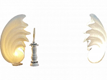 Pair of shell lamps by Roger Rougier, 1970