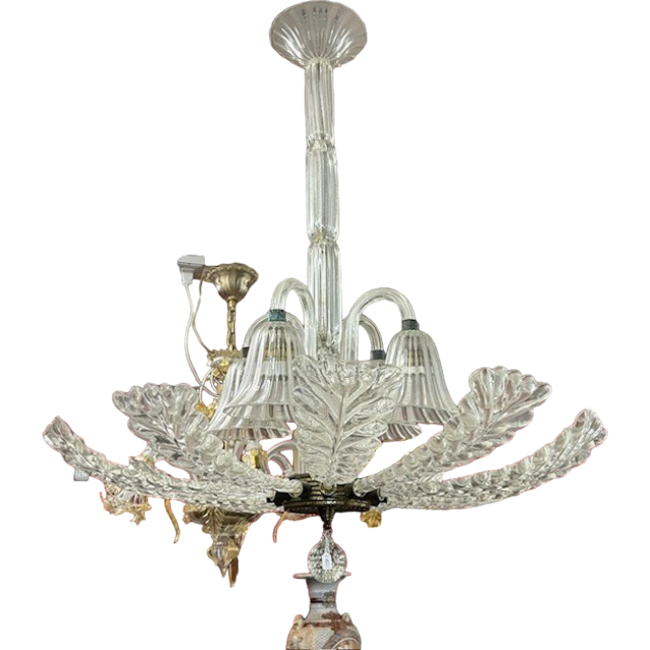 Ercole Barovier  Art Deco chandelier hadmade glass,  1930s 15