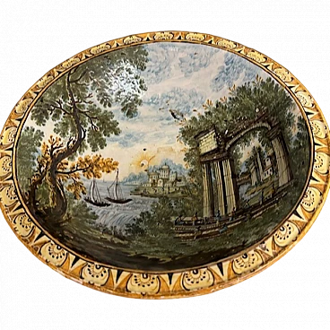 Bacile plate  Castelli from the Cappelletti manufacture, 1750 ca.