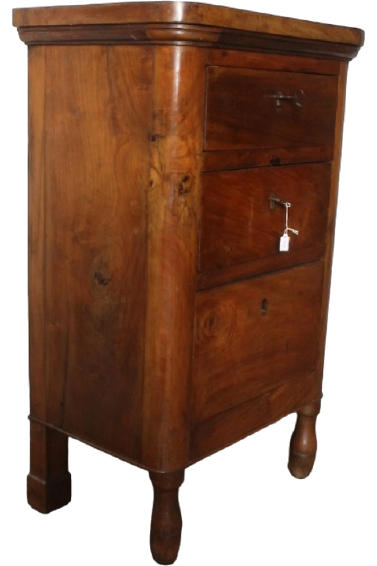 Lombard Charles X three-drawer sideboard in solid walnut, 1820 16