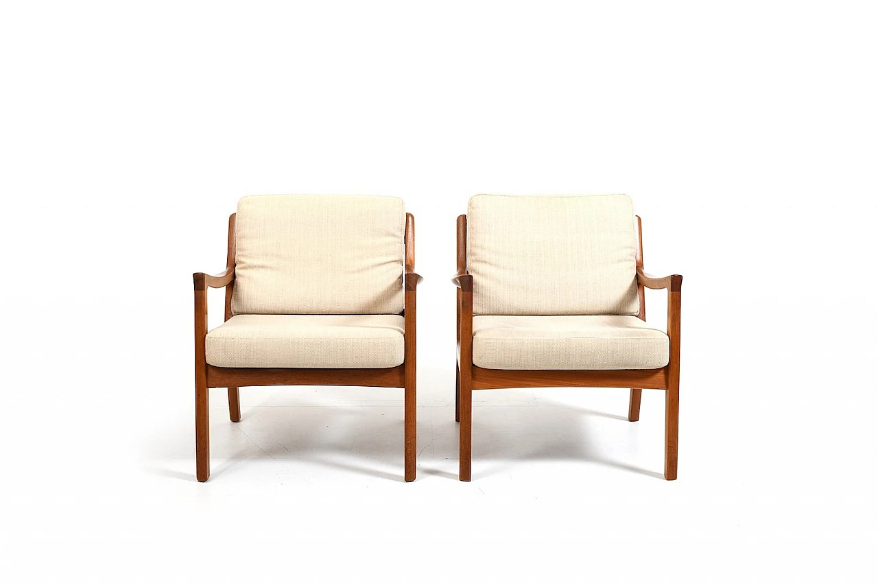 Pair of Senator armchairs by Ole Wanscher for France & Son, 1960s 1