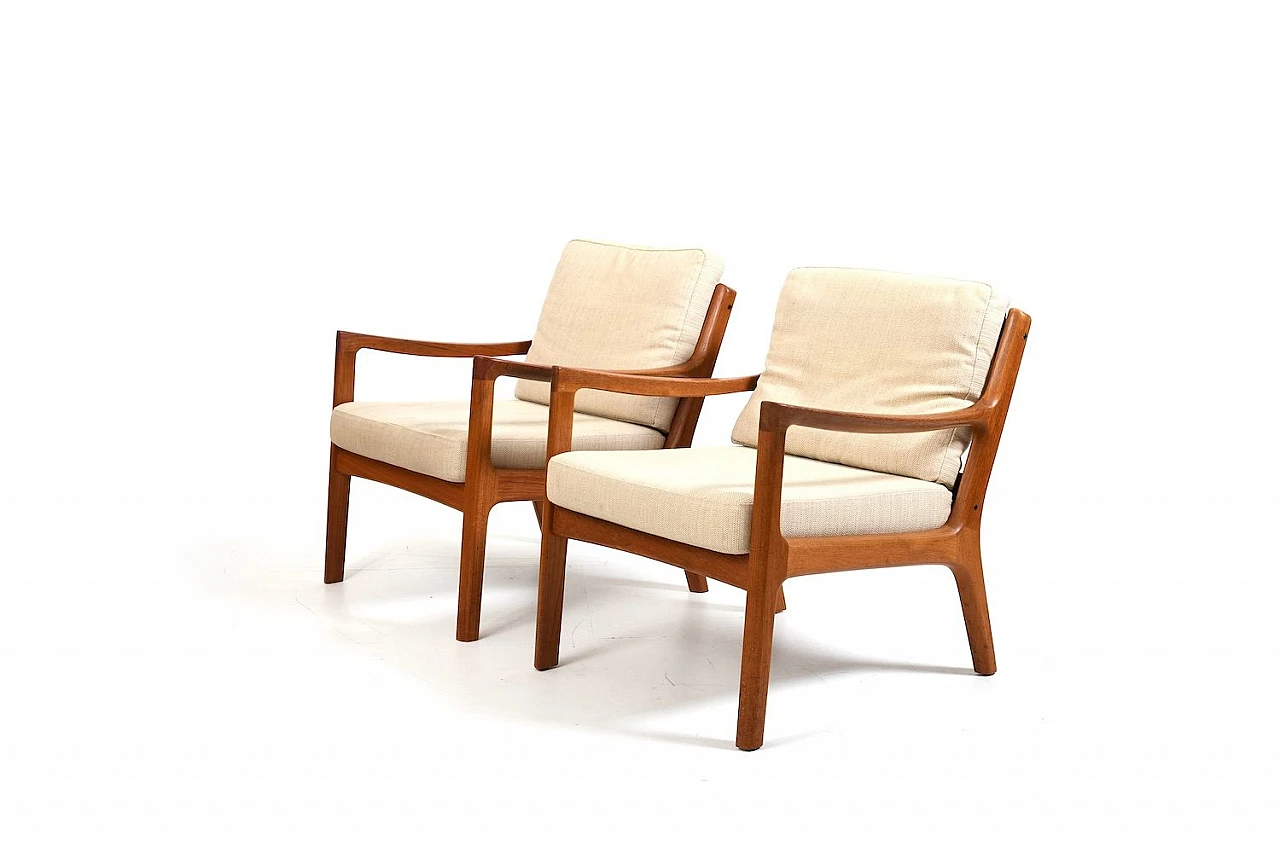 Pair of Senator armchairs by Ole Wanscher for France & Son, 1960s 2