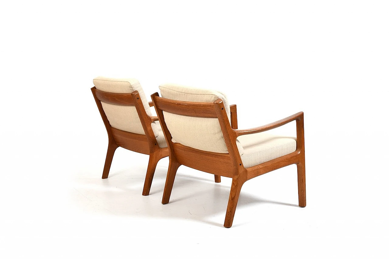 Pair of Senator armchairs by Ole Wanscher for France & Son, 1960s 3