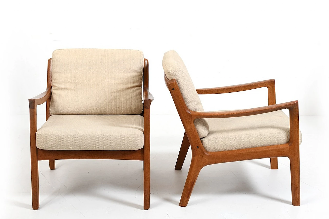 Pair of Senator armchairs by Ole Wanscher for France & Son, 1960s 10