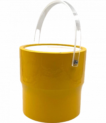 Space age yellow Ice Bucket, Morgans design, USA ca. 1970s