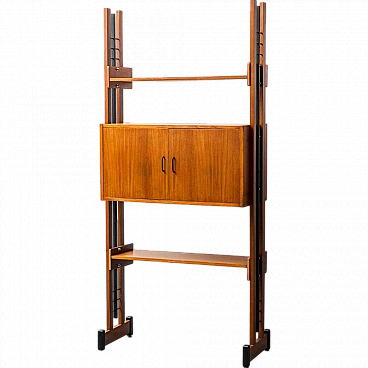 Teak bookcase cabinet, 1960s