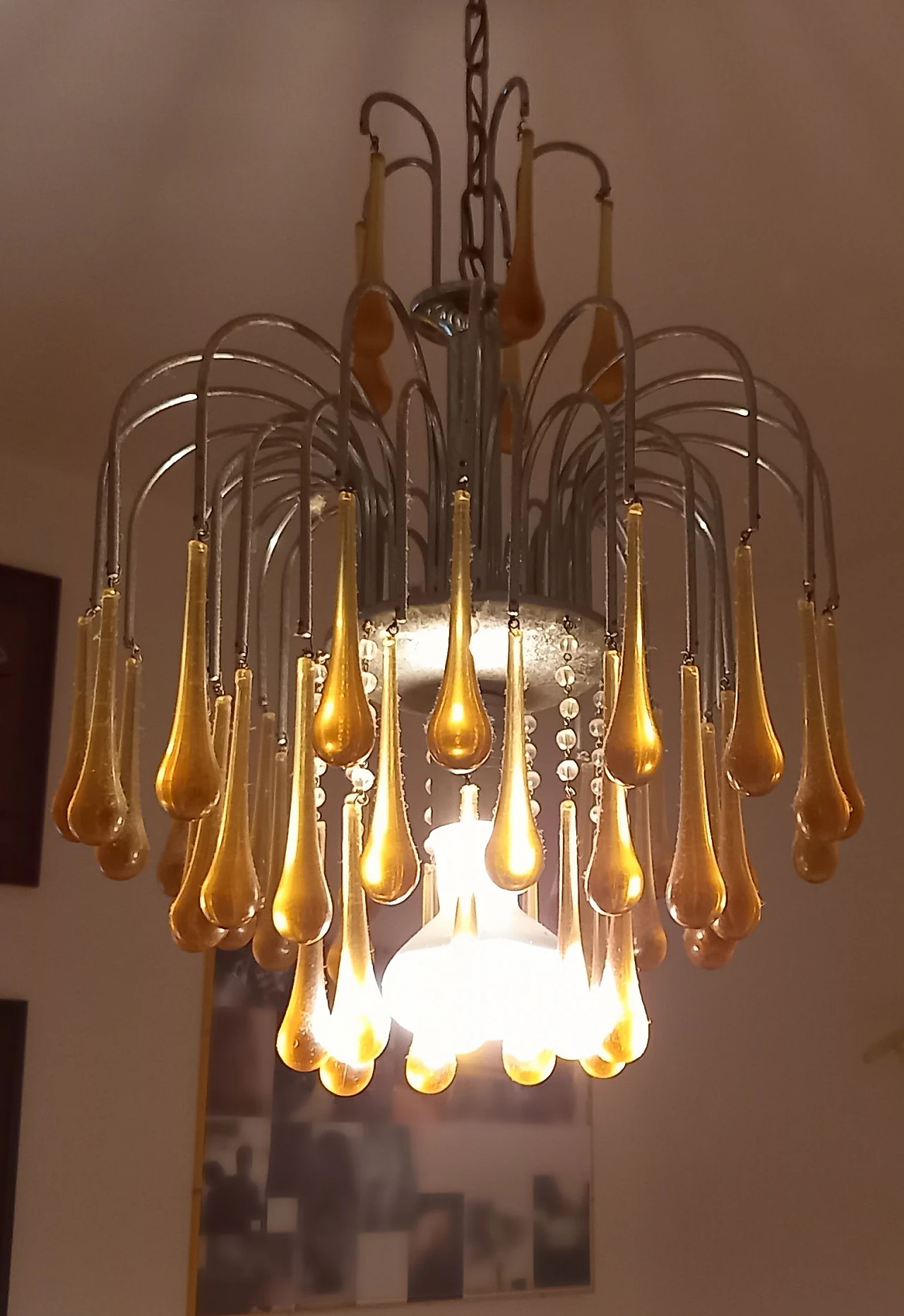 Murano glass chandelier by Venini, 40s 2