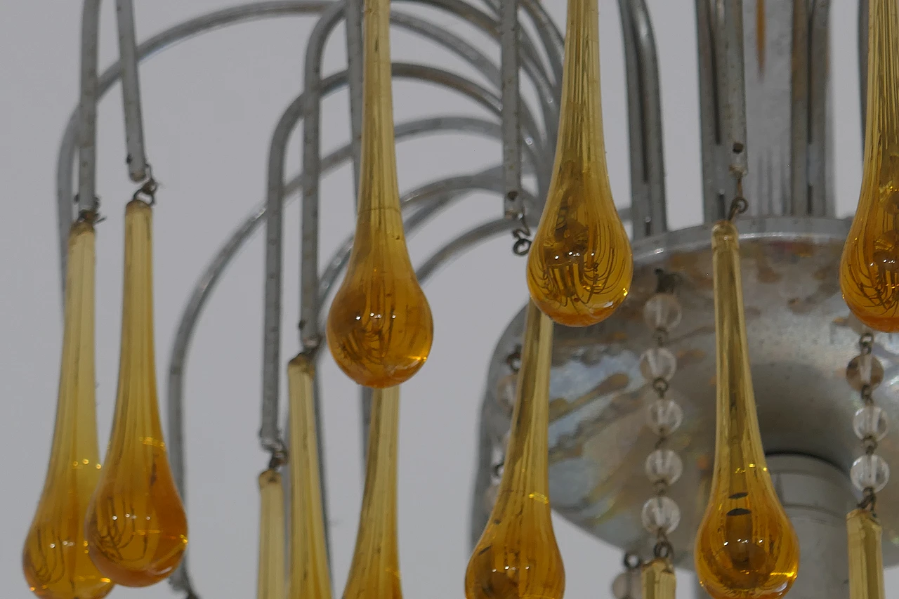 Murano glass chandelier by Venini, 40s 5