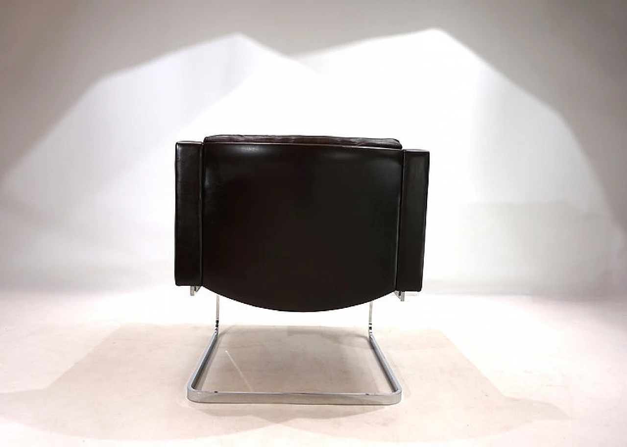 RH201 leather armchair by Robert Haussmann for De Sede, 1960s 11