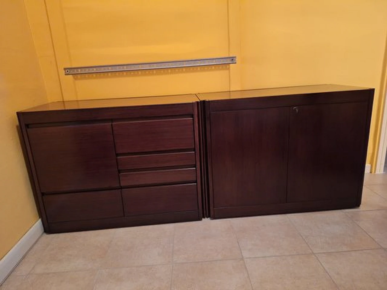 Sideboard with rosewood doors by Angel Mangiarotti for Molteni, 1960s 2