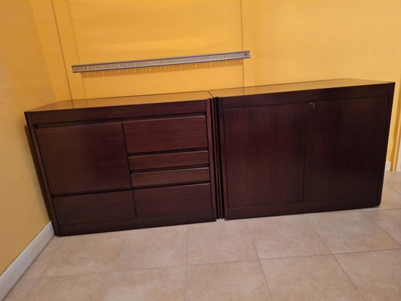 Sideboard with rosewood doors by Angel Mangiarotti for Molteni, 1960s 3