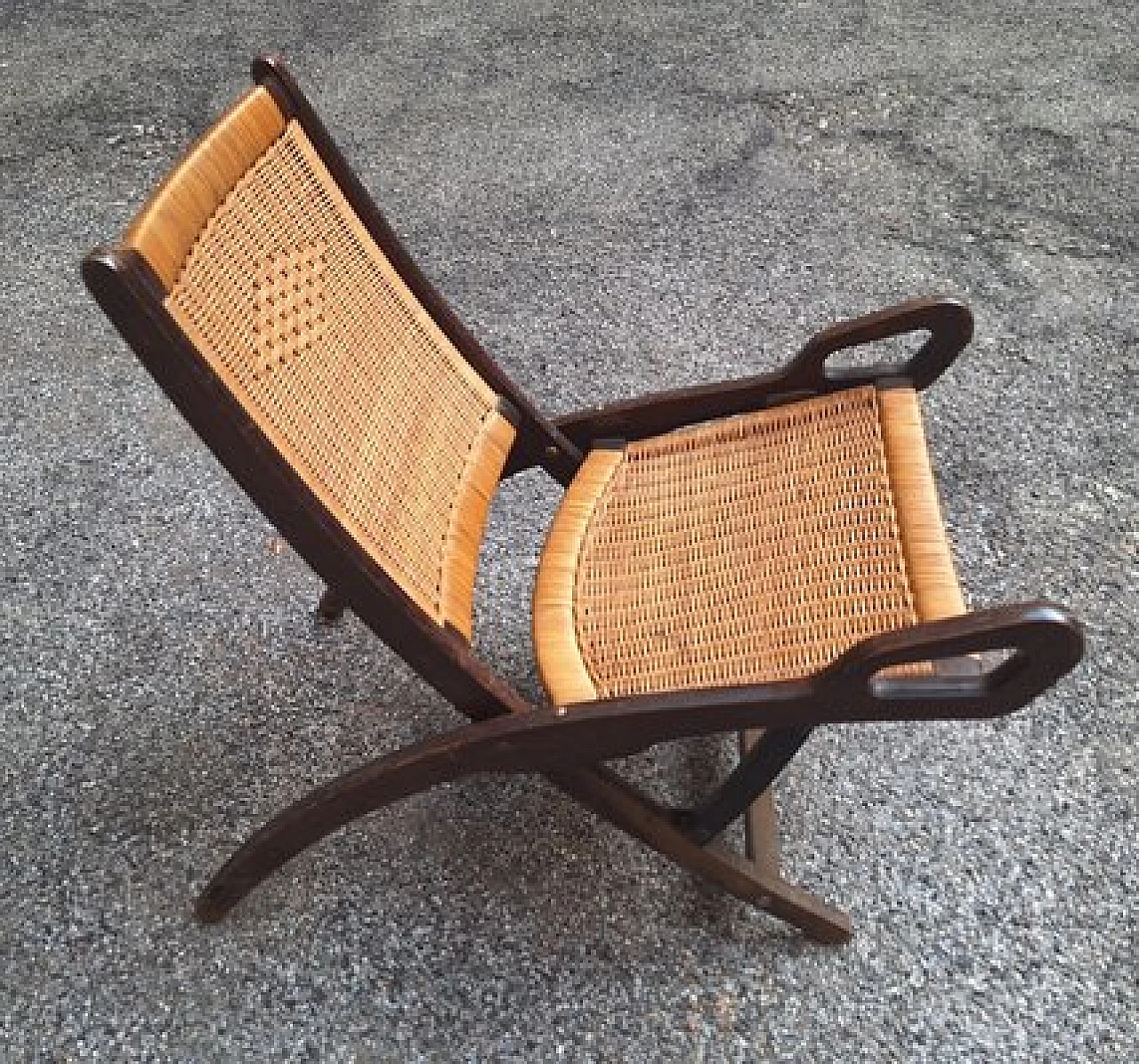 Ninfea chair in wood and rattan by Gio Ponti, 1950s 1