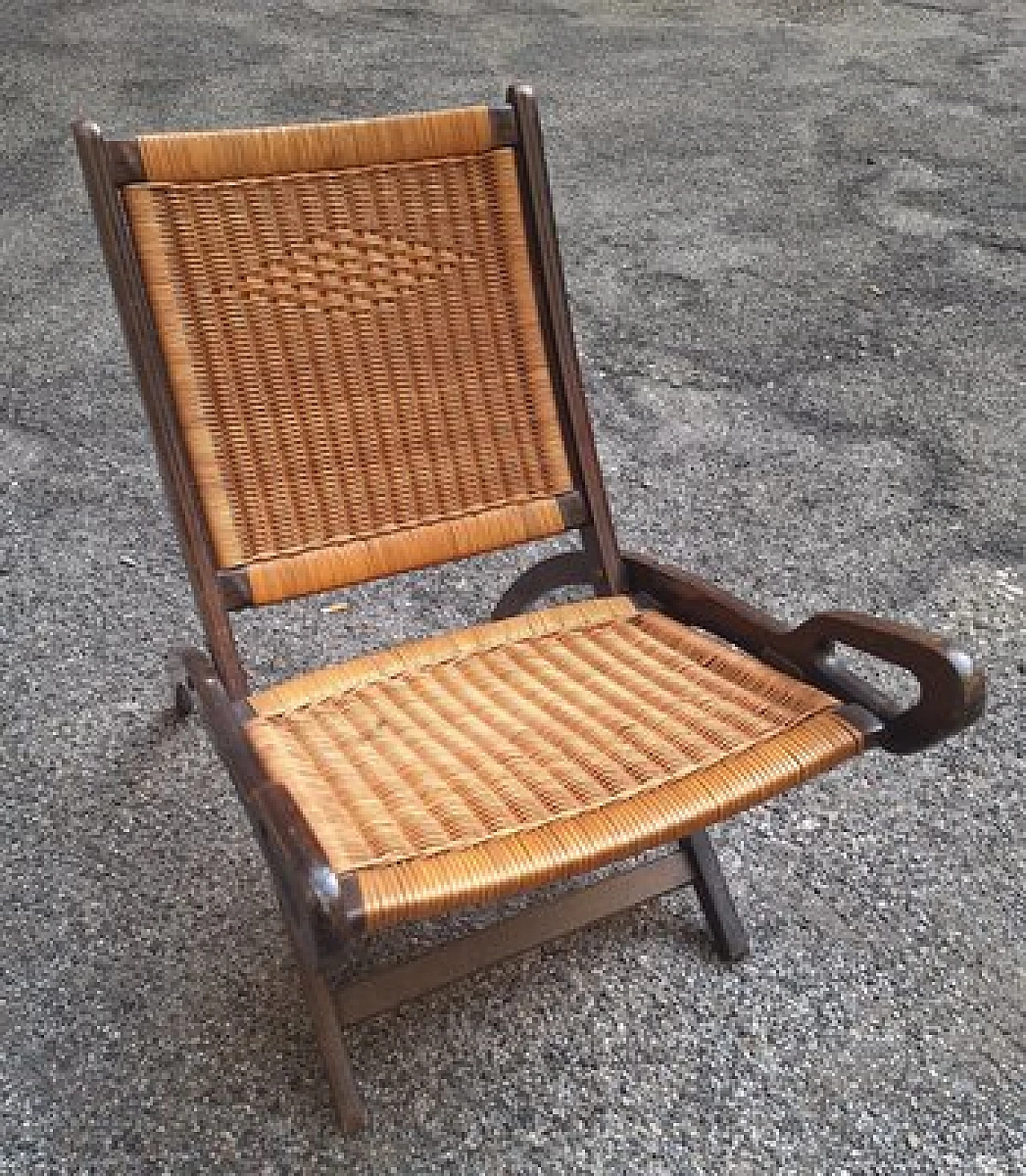 Ninfea chair in wood and rattan by Gio Ponti, 1950s 3